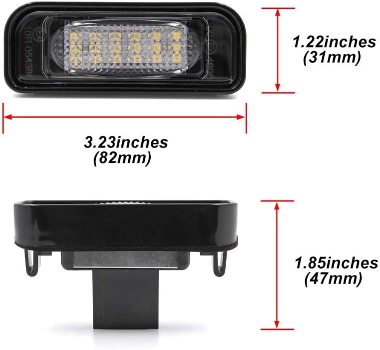 LED плафони регистрационен номер Mercedes W220 99-05 S класа