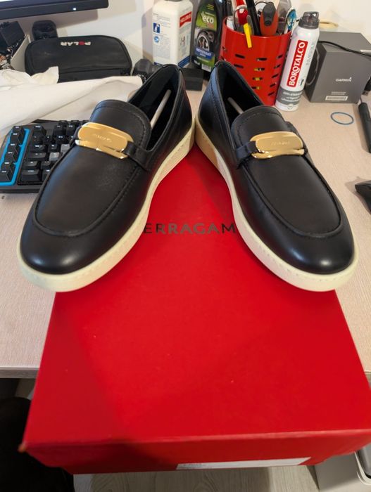 Ferragamo Shoes for Women New VARA buckle slip on 26CM/reducere 50%!