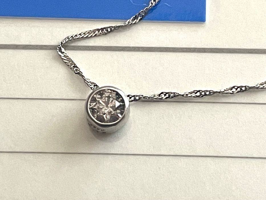 Lant din platina cu diamant natural