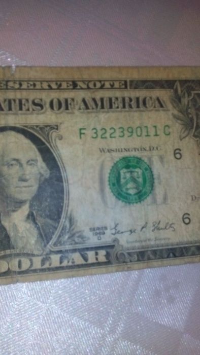 vand bancnota de 1 dolar american 1969 seria F