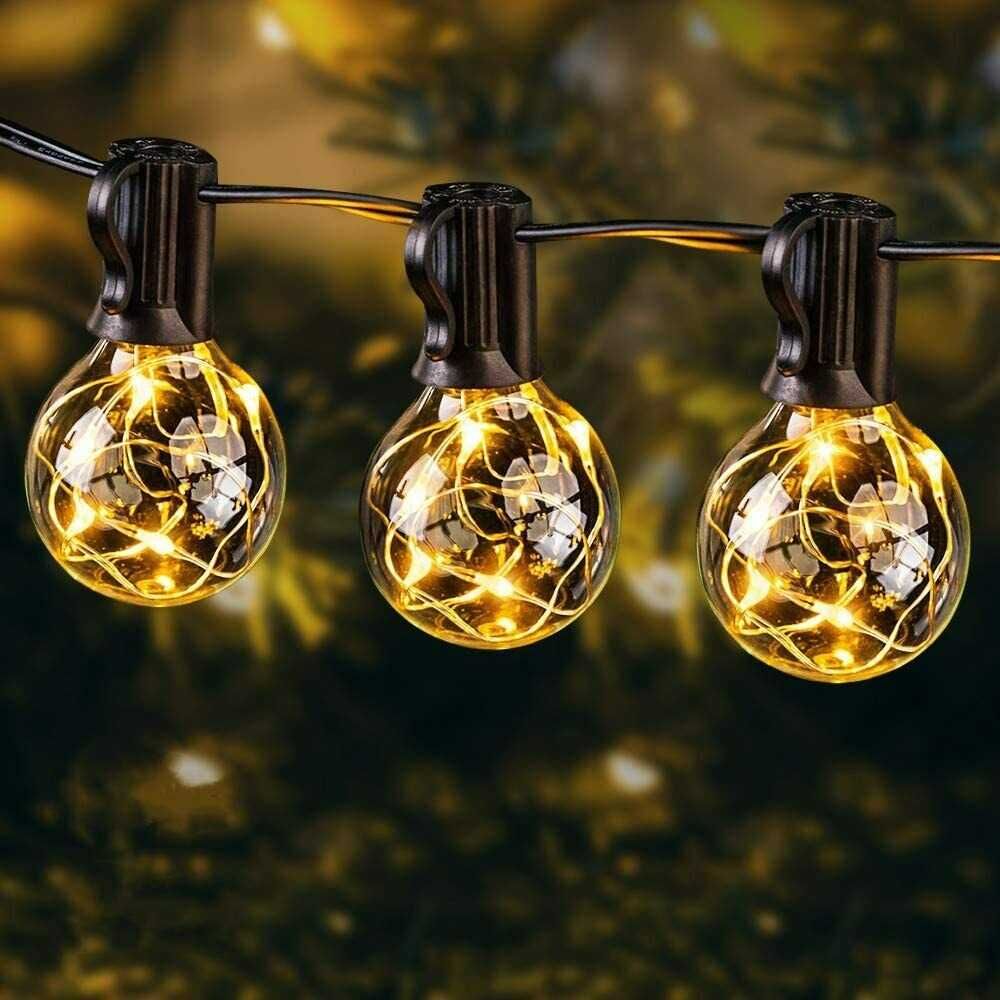 Ghirlandă 11.7 M, cu 30 Becuri LED și 3 becuri rez, Interior/Exterior.