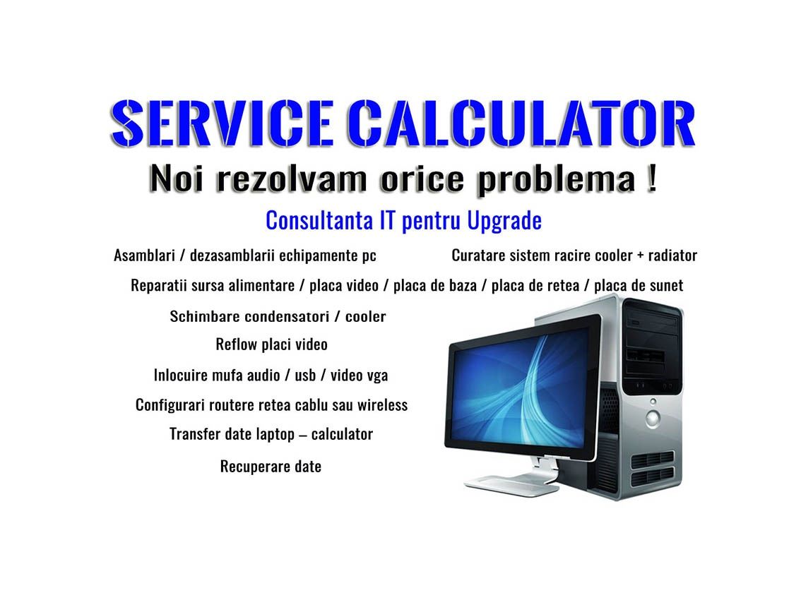 Reparații calculatoare și laptop instalare windows 10 11