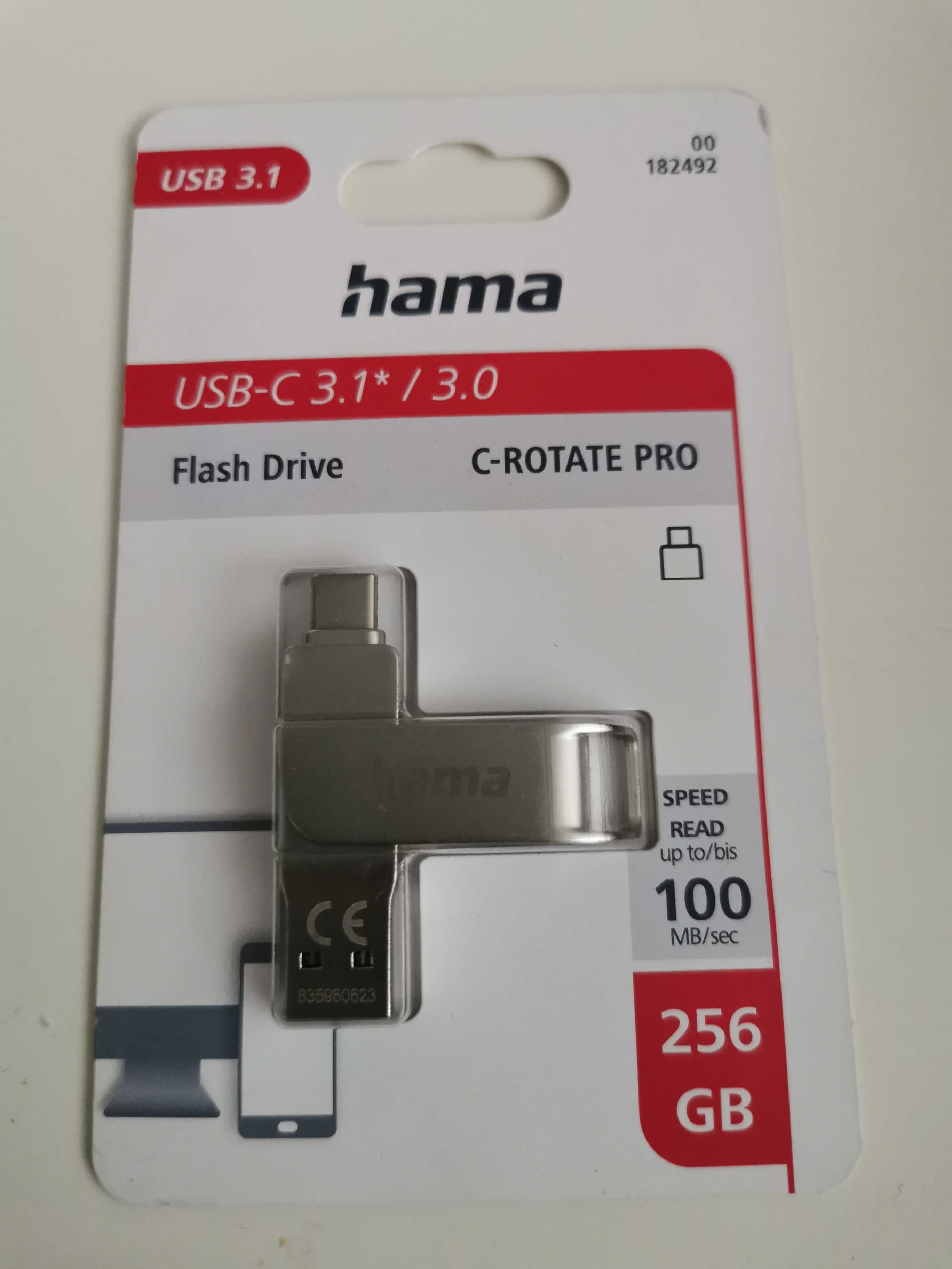 Stick USB Hama C-Rotate Pro, 256 gb