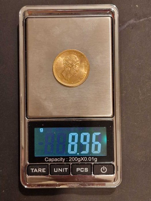 Златна Монета 5000 Рейес Португалия Луиш I , 20 Шведски Крони Оскар II