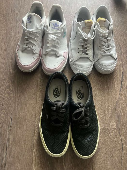 Маратонки обувки vans, nike, adidas естествена кожа