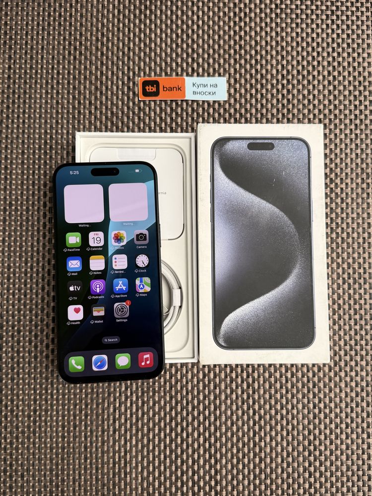 КАТО НОВ!/*ЛИЗИНГ*/ iPhone 15 Pro Max Blue Titanium 256Gb / Айфон
