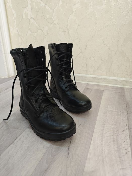 Берцы натуральная кожа