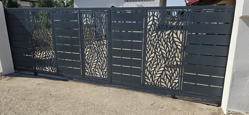 Porți și garduri din tablă decupată CNC tabla traforată