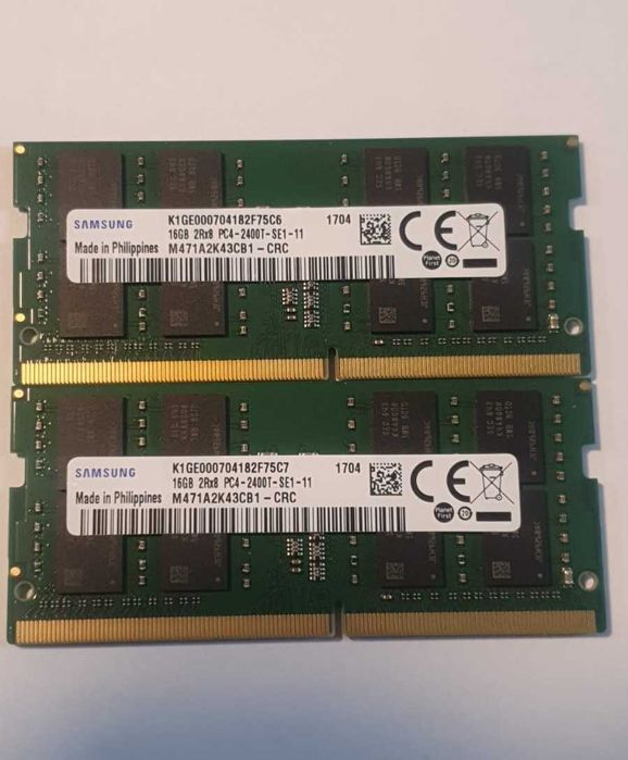 Memorie 16GB DDR4 2400MHz, sodimm, laptop, 1 x 16GB DDR4 Samsung