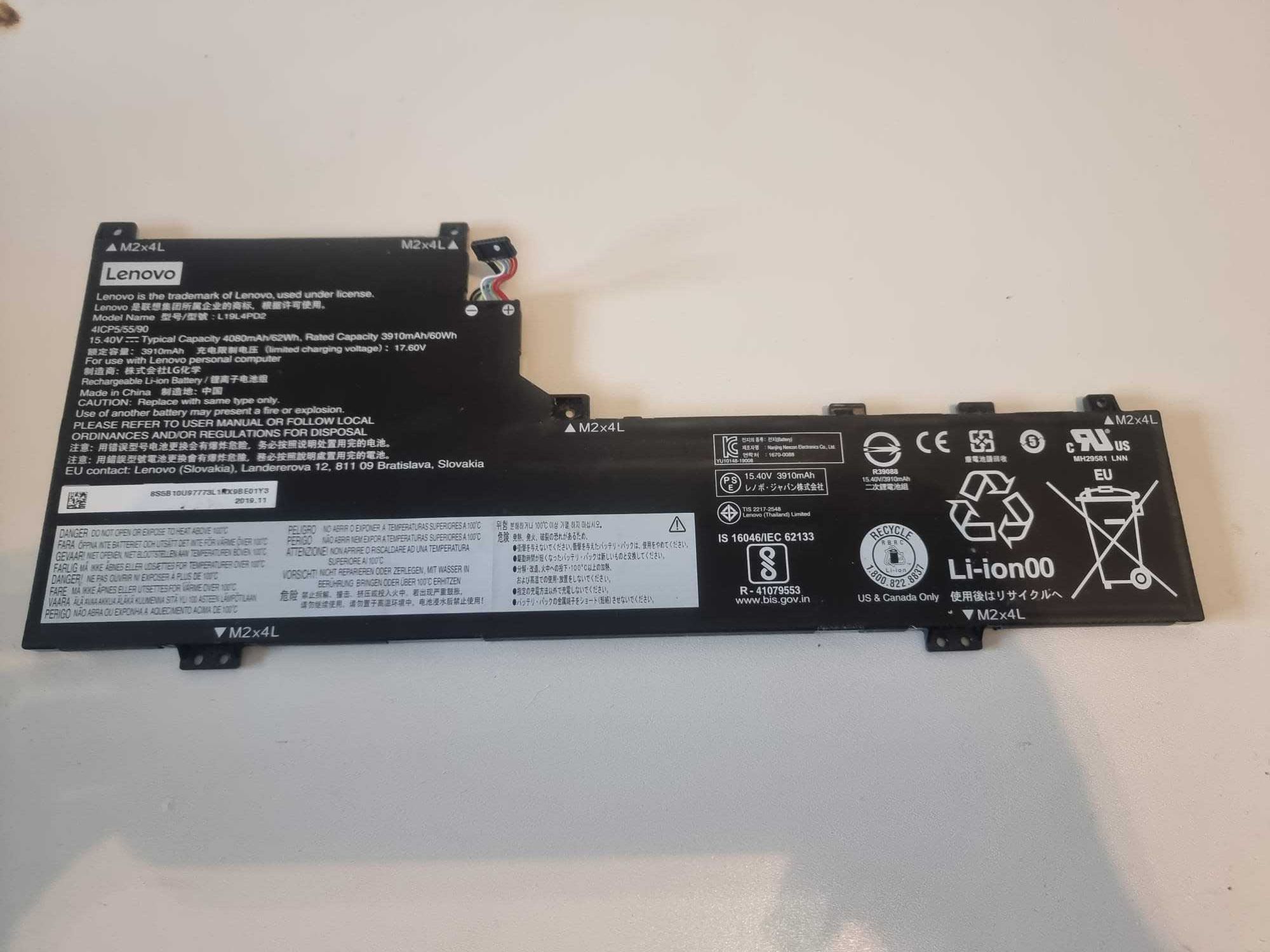 Baterie Lenovo Yoga S740-14IIL L19L4PD2 15.40V 3910mAh