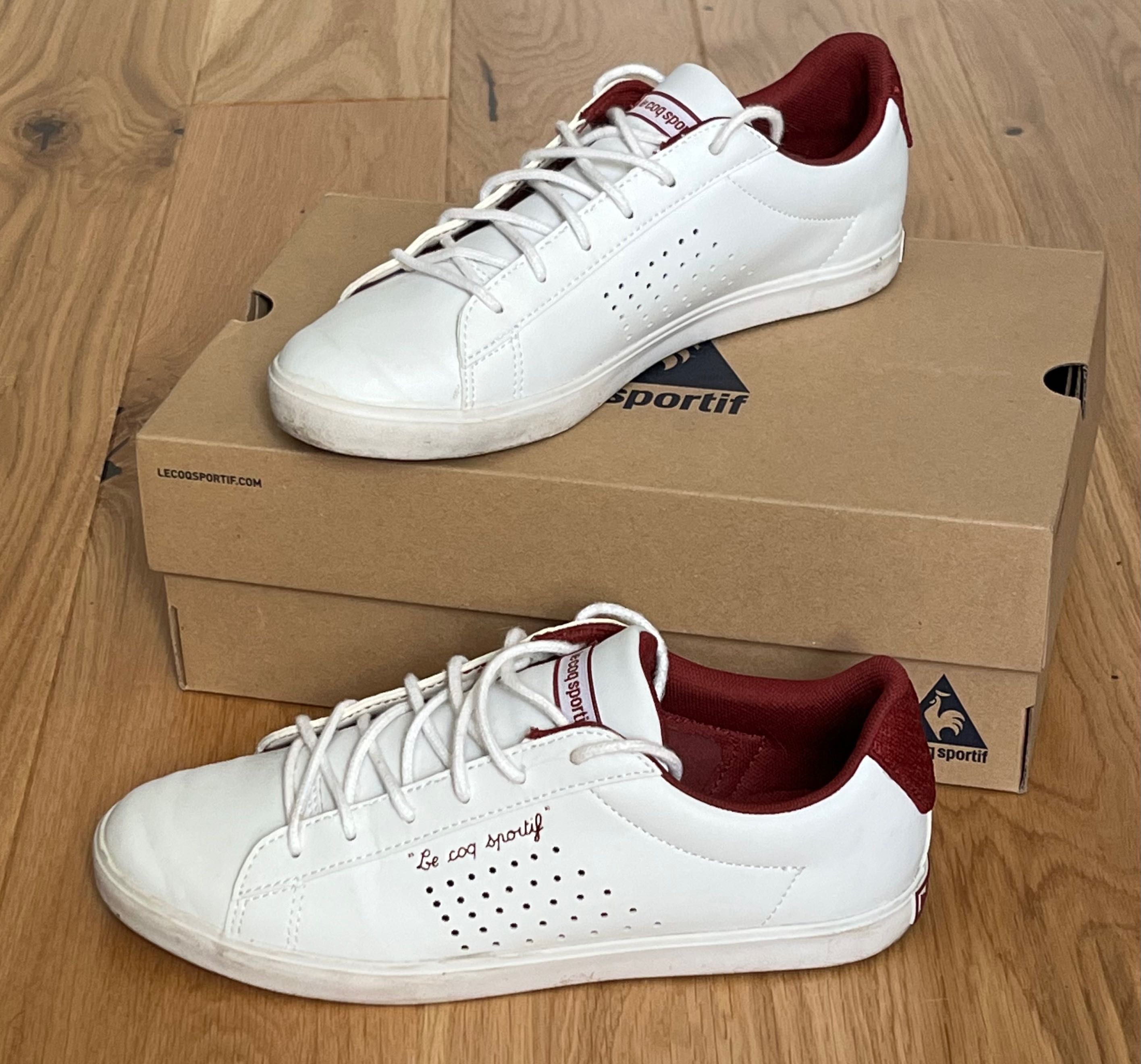 Дамски сникърси кецове маратонки Le Coq Sportif 37 номер бяло червено