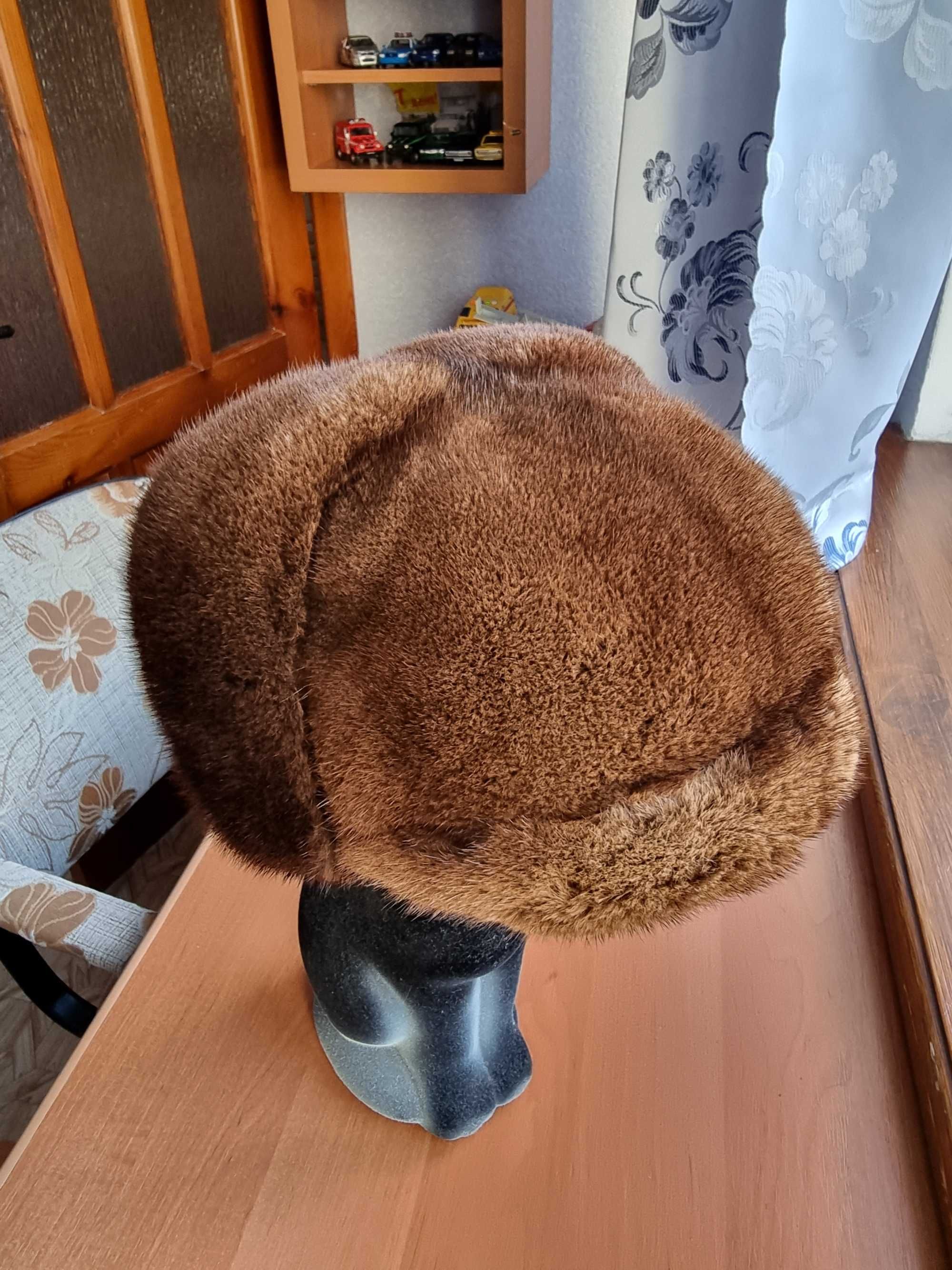 Новая шапка светлая норка Россия мужская кепка