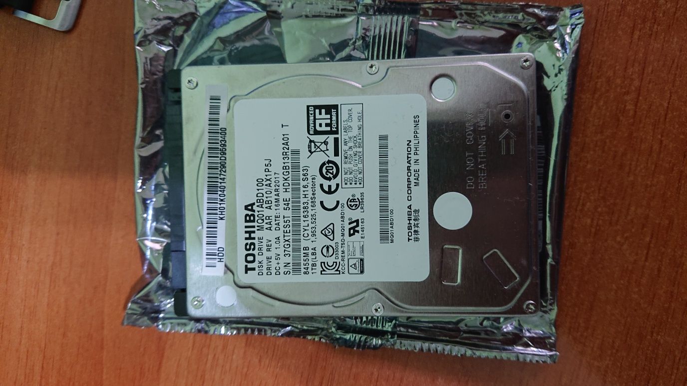 Hdd Toshiba 1Tb, 2,5 inch