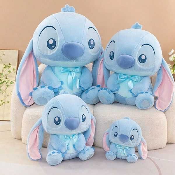 Плюшена играчка Стич Син, 30 см, Плюшен Стич с панделка