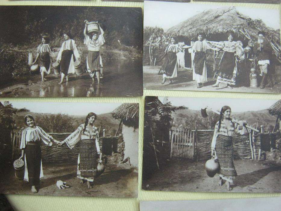 LOT 19 ilustrate vechi,Carti Postale,folclor romanesc,1910.