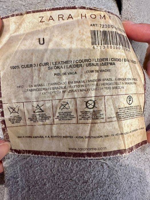 Covor mare din piele vaca