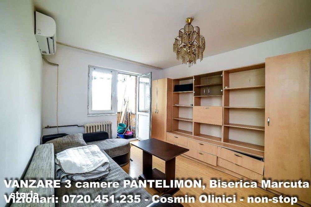 Vanzare 3 camere, 49 mp, zona Pantelimon, Biserica Marcuta
