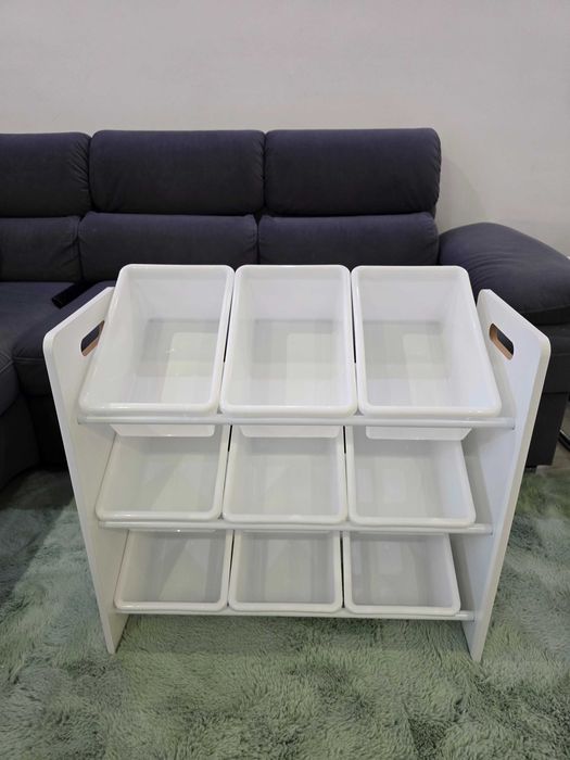 Детска етажерка с кутии за играчки