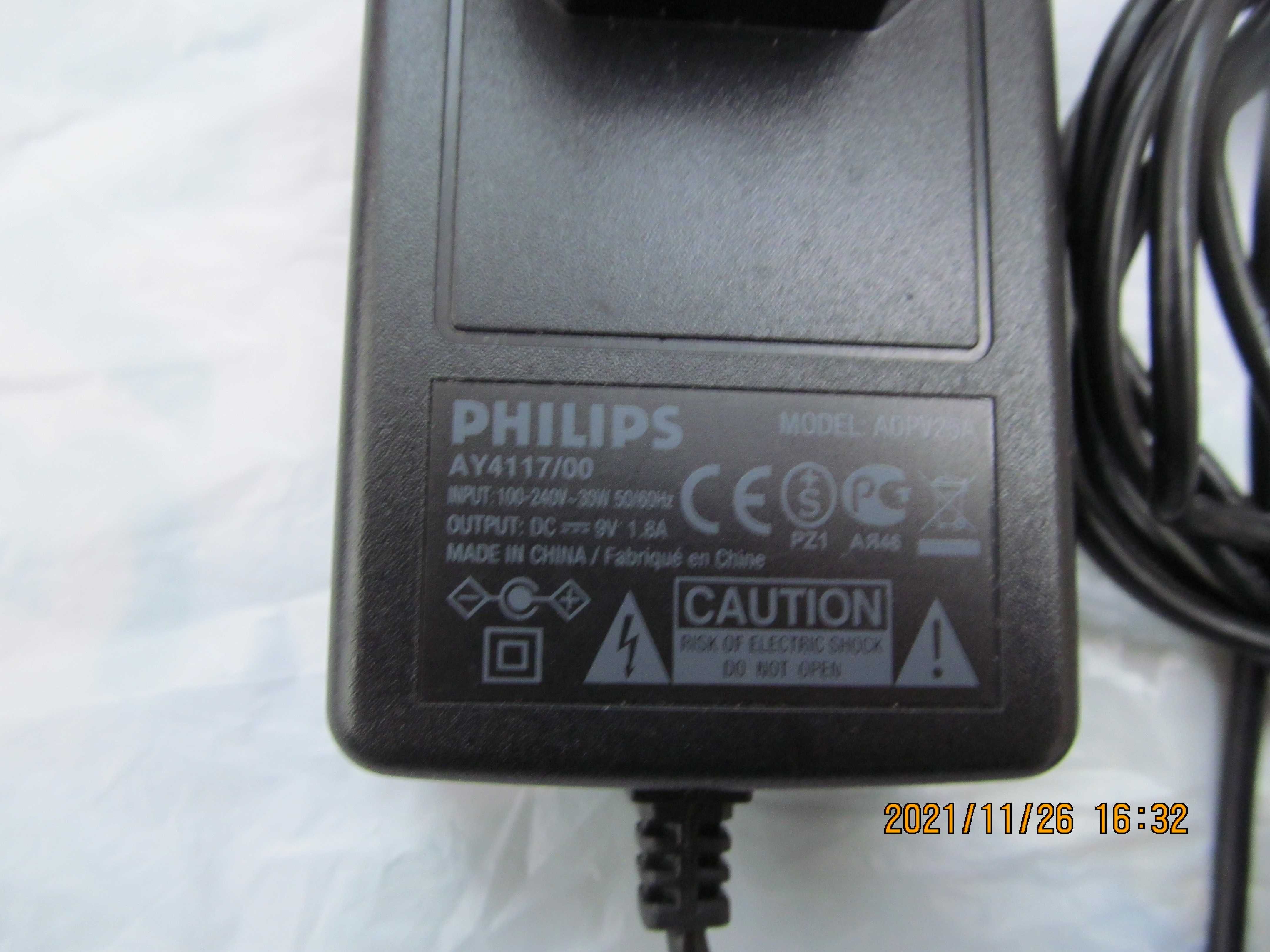 Адаптер -PHILIPS-  DC-9V.,1.8A