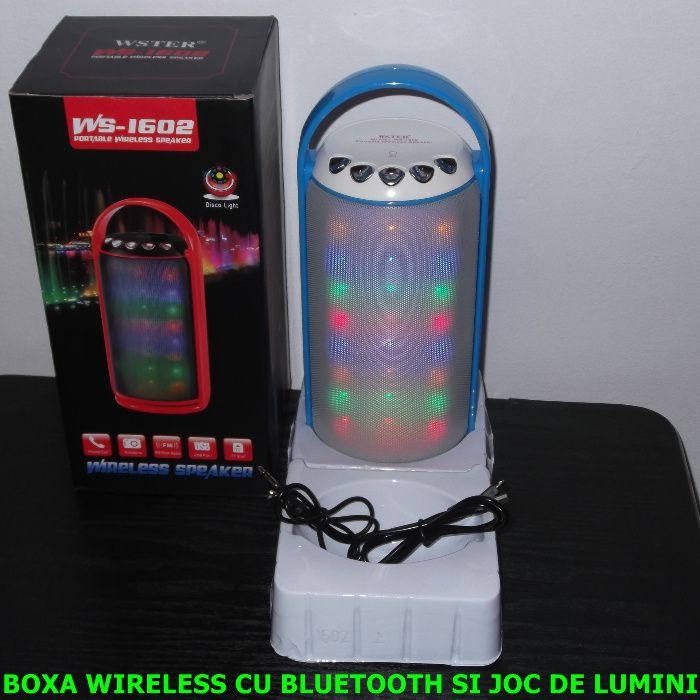 Boxa wireless cu bluetooth/aux/usb/radio/disco-3W putere reala-NOUA !!