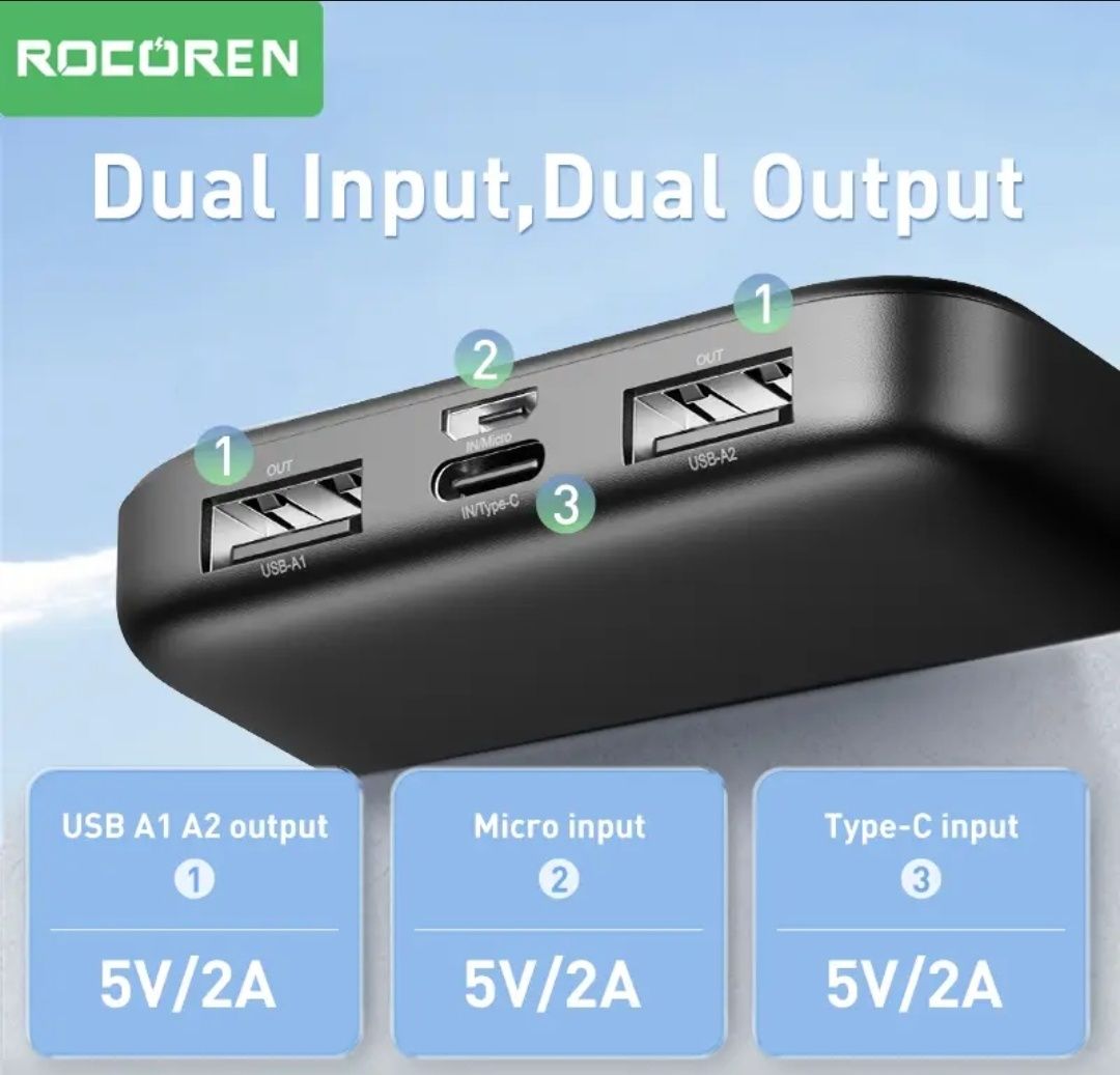 Пауэрбанк powerbank Rocoren 10000 мА