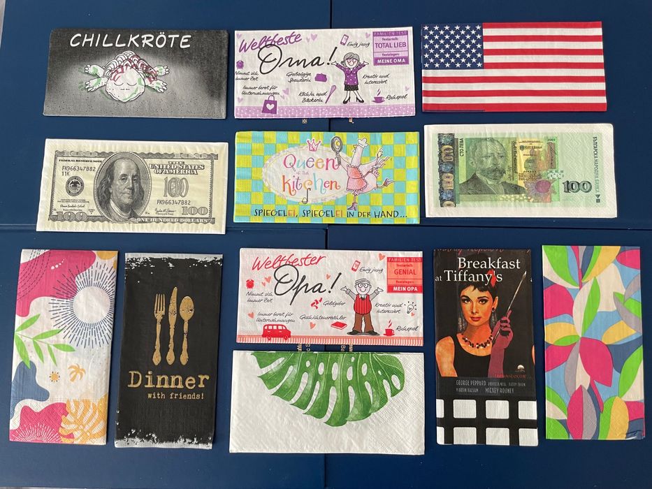 Колекция от 50 бр. различни салфетки