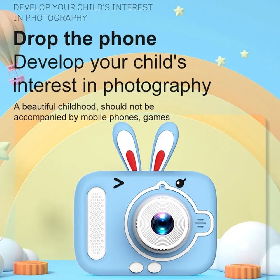 Игрушечный детский фотоаппарат с селфи камерой, подарок детям, foto
