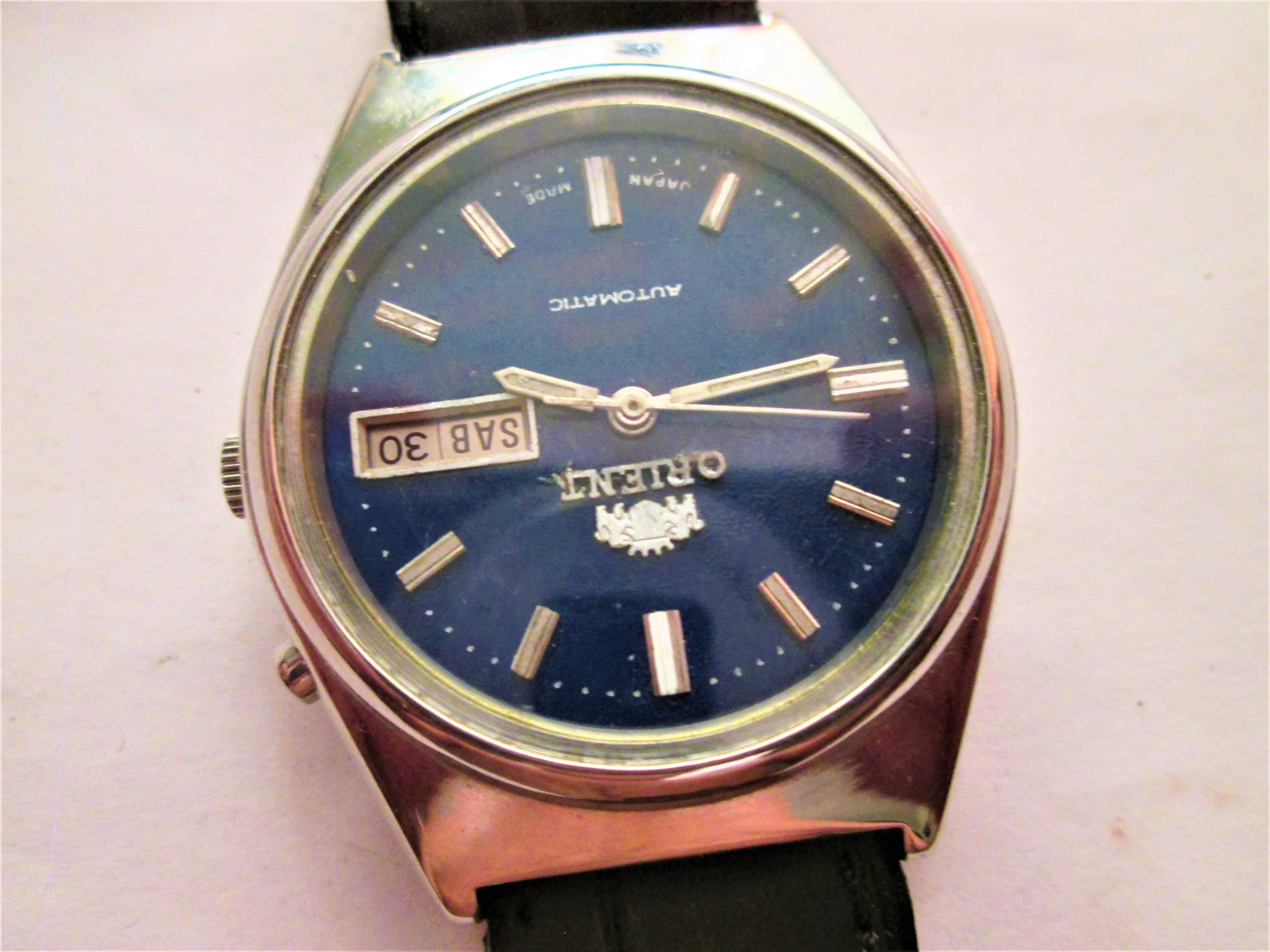 ceas Orient Automatic cadran albastru