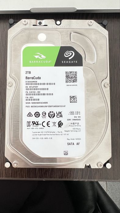 Продам новый жёсткий диск Seagate BarraCuda 2TB