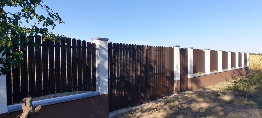 Garduri din sipca metalica, panouri stil jaluzele, tabla cutata, plasă