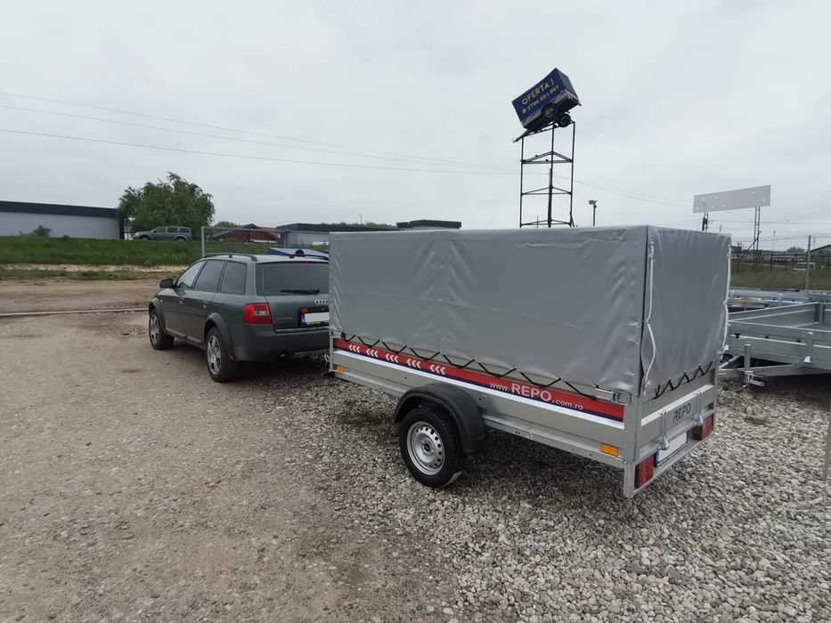 Remorca transport ATV 750 kg REPO cu prelata basculabila ,auto,apicola