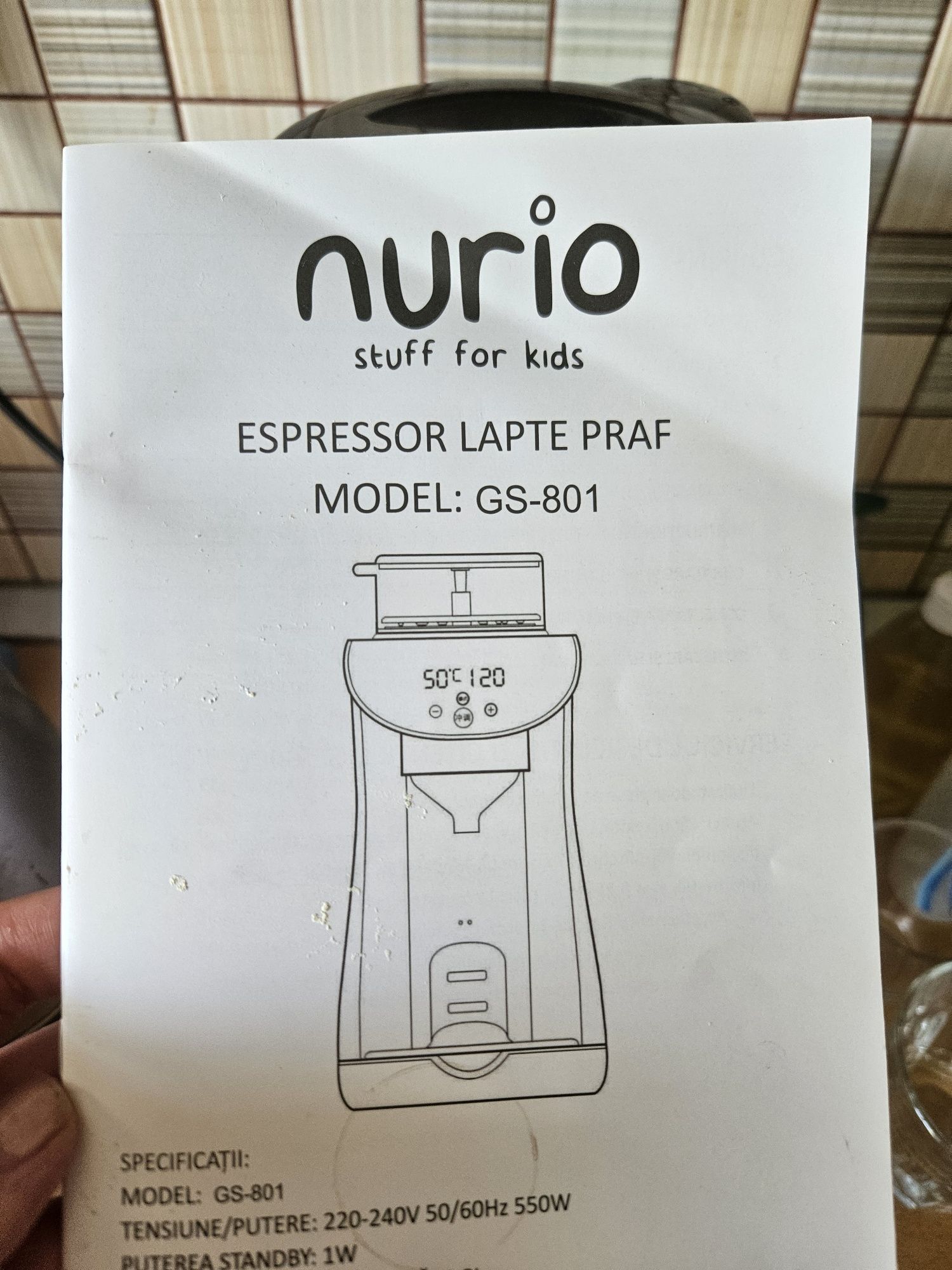 Espressor Lapte Praf Nurio cu Aplicatie Mobila