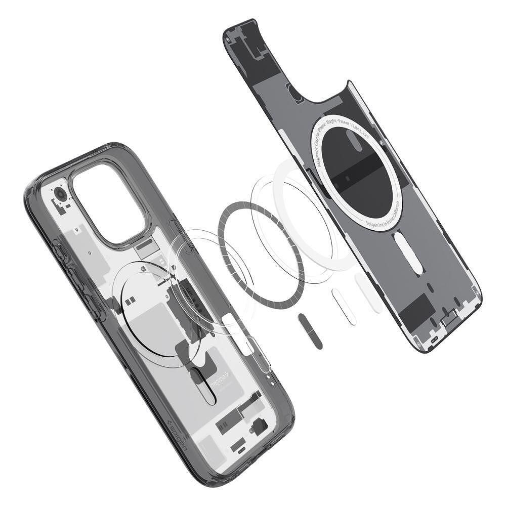 Spigen ultra hybrid mag magsafe за iphone 16 pro max - zero one black