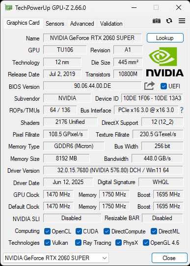 Rtx 2060 super 8gb inno3d