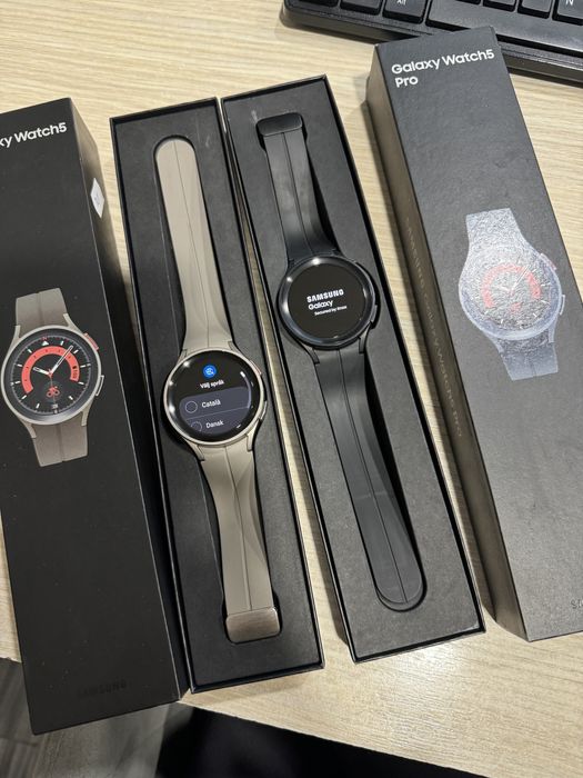 Smartwatch Samsung Watch 5 Pro, 45mm, Wi-Fi, Black/Gray Titanium!!!