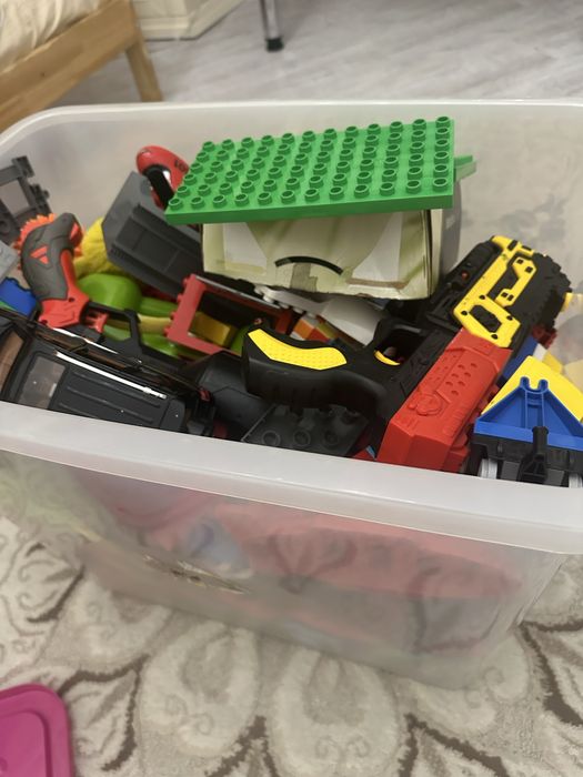 Коробка игрушек ОГРОМНАЯ, лего, конструкторы, машины, автоматы