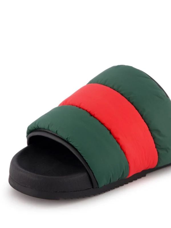 Gucci Web-Stripe open-toe slides