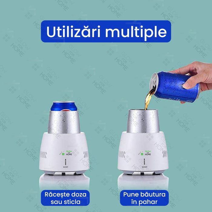 Set cana pentru racit bauturi, aliminiu detasabila, portabil