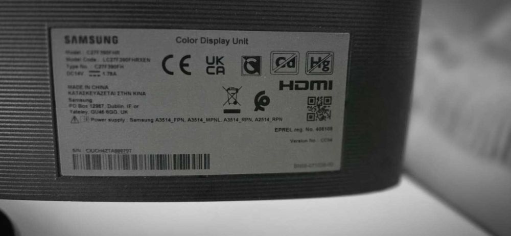 Monitor Samsung 27" curbat FHD