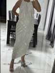 Rochie Asos alba midi cu perle