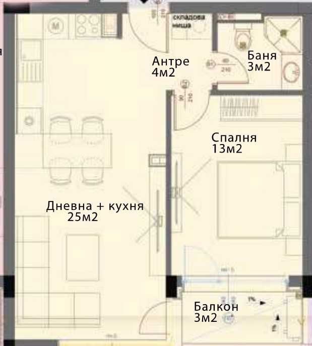 Продава се Двустаен апартамент в София, Модерно предградие - 67 кв.м за 1507 €/кв.м - Снимка #2