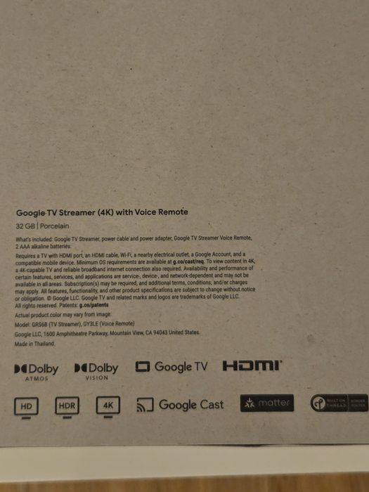 Google TV streamer 4k with voice remote