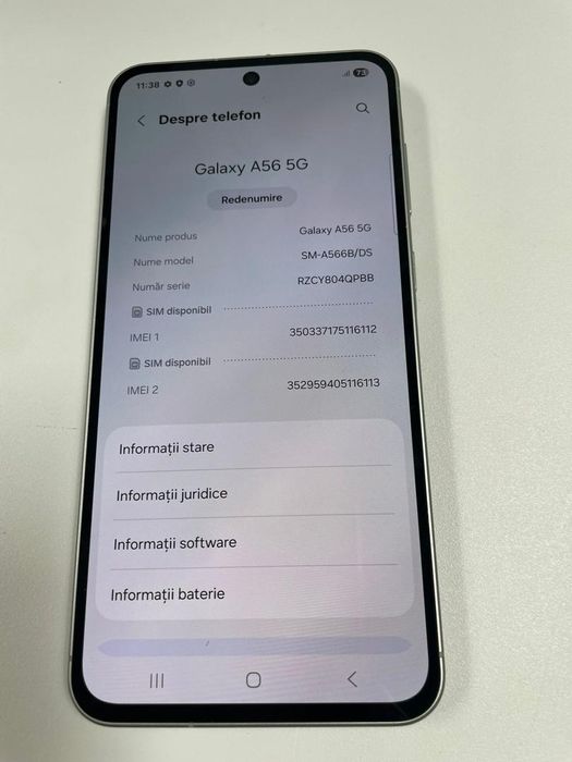 Telefon mobil Samsung Galaxy A56 Dual SIM 8GB RAM 128GB 5G -P-