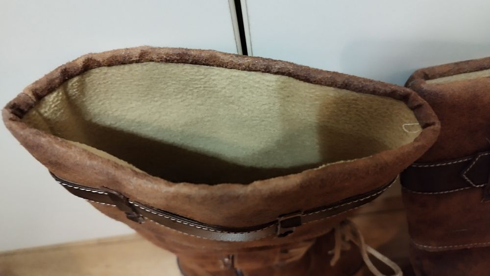 Ботуши в светло кафявцвят с топла подплата