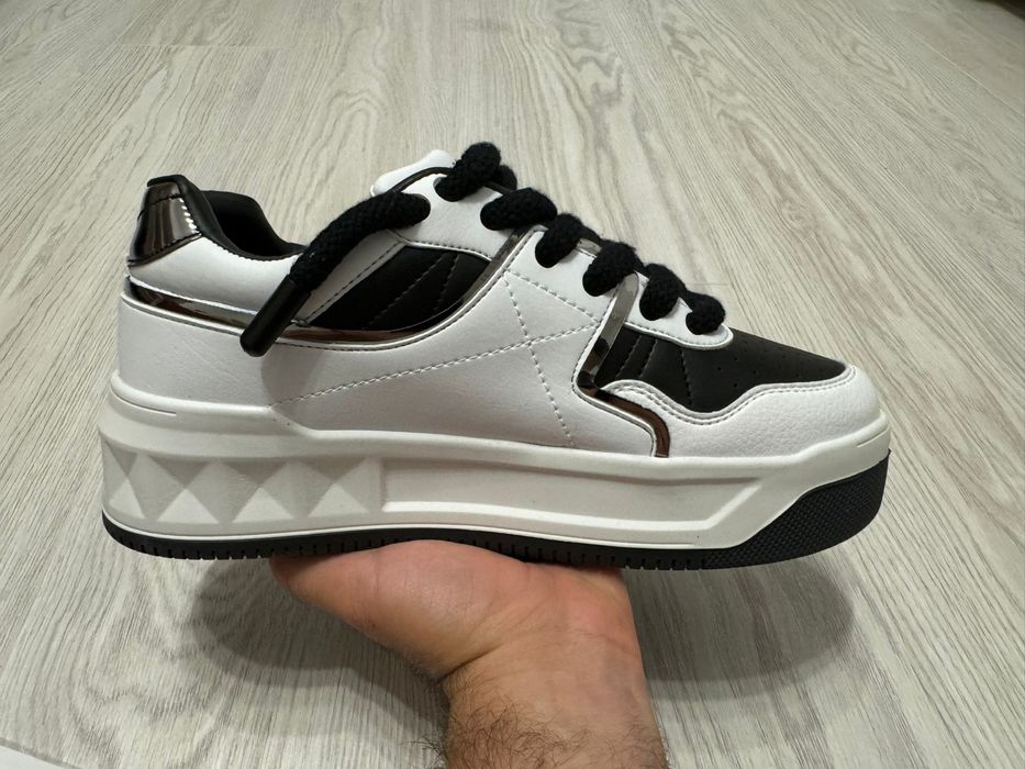 Adidasi Valentino Gravani Black&White Snkeakers/Papuci