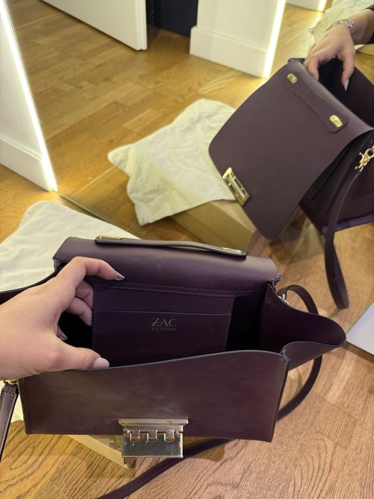 Geanta piele Zac Posen se poarte in 2 moduri