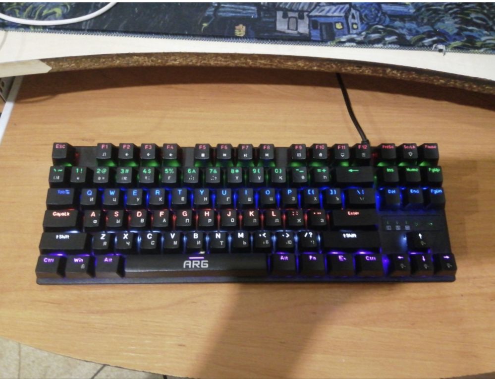 Продам игровую клавиатуру ARG KG2 TKL.