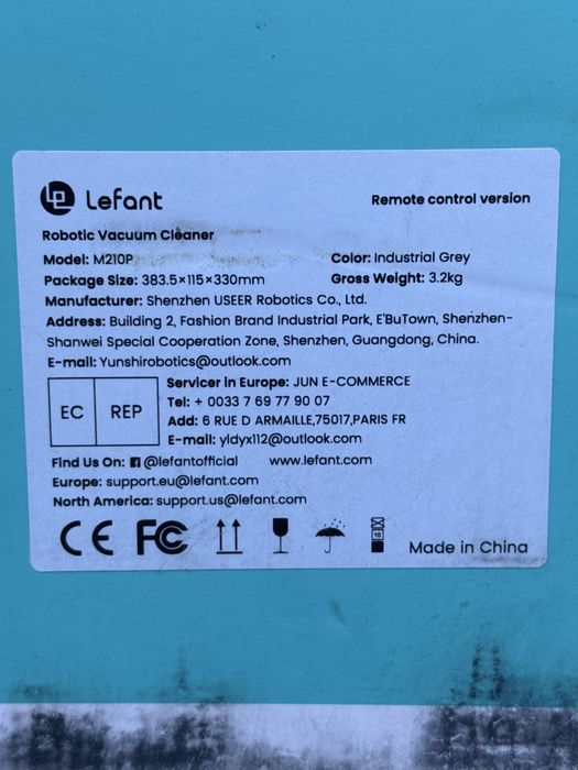Aspirator robot Lefant M210P Sigilat N