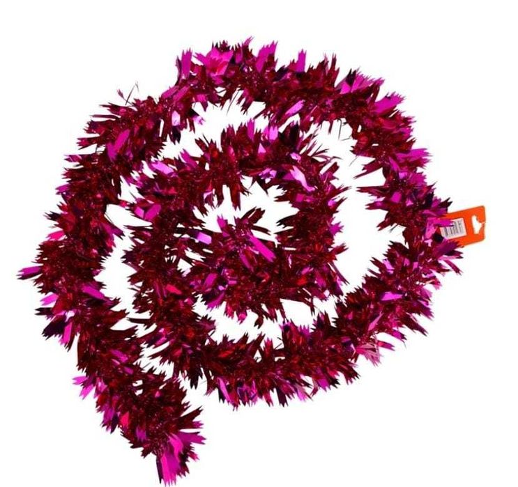IVI Мишура новогодняя d8см 2м, фуксия HD-75