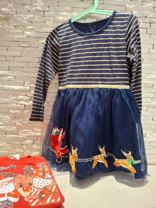 Коледна рокля за момиче 5-6 г